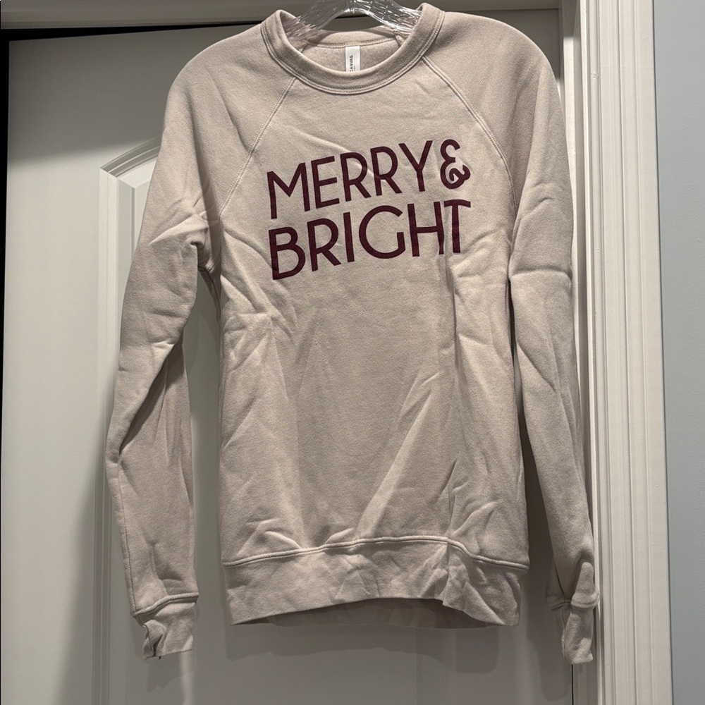 Women's Beige Holiday Sweatshirt